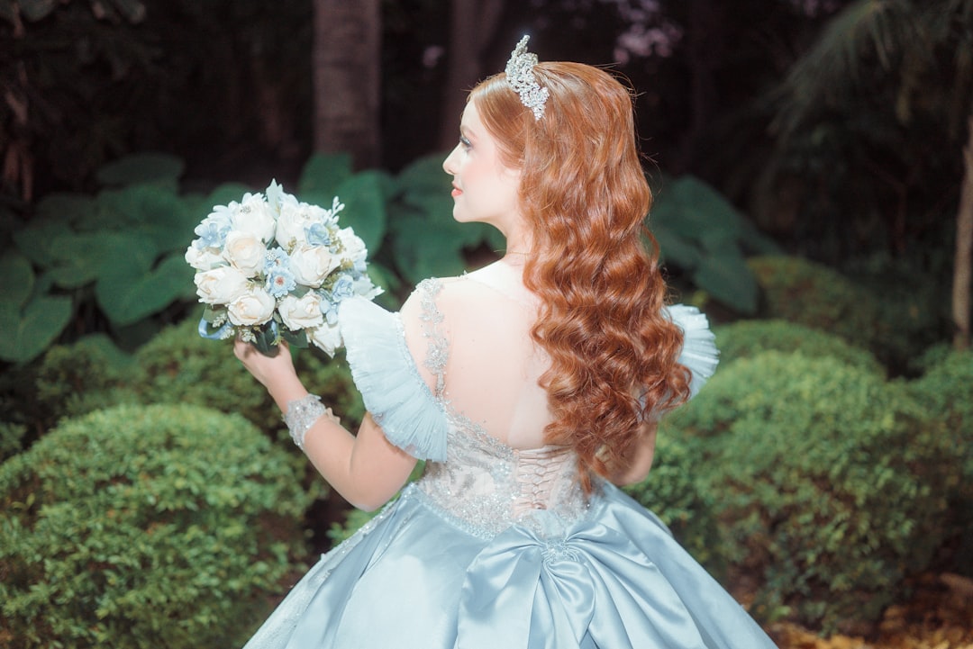 Photo red hair dress